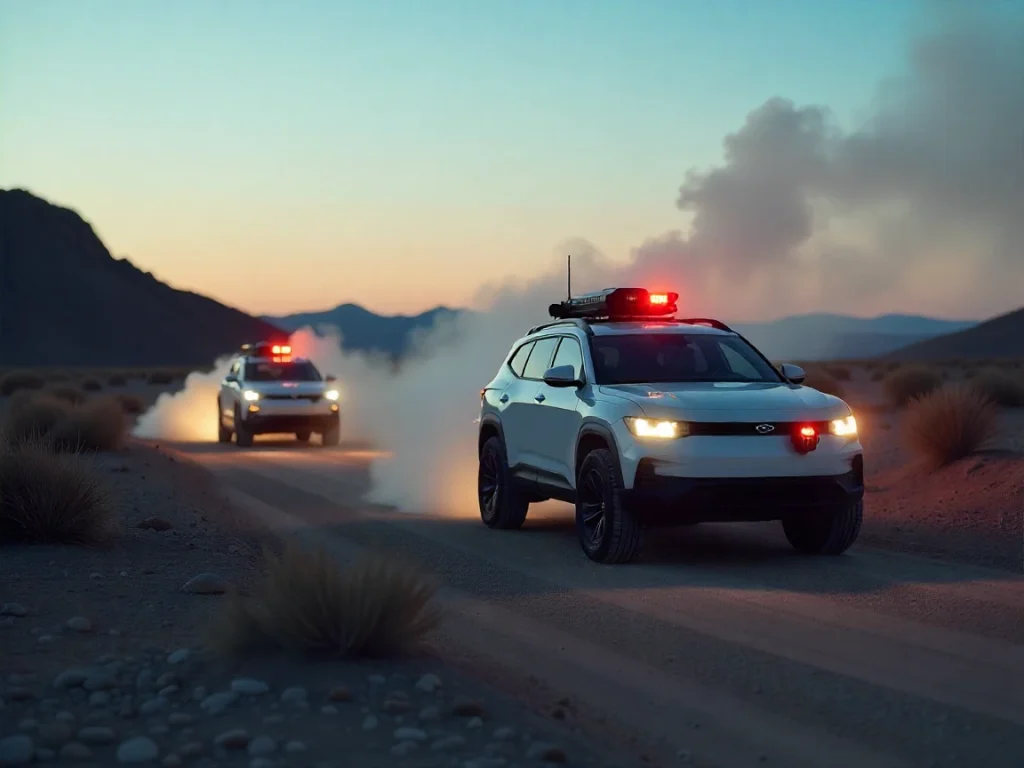 Autonomous vehicle patrolling the border line