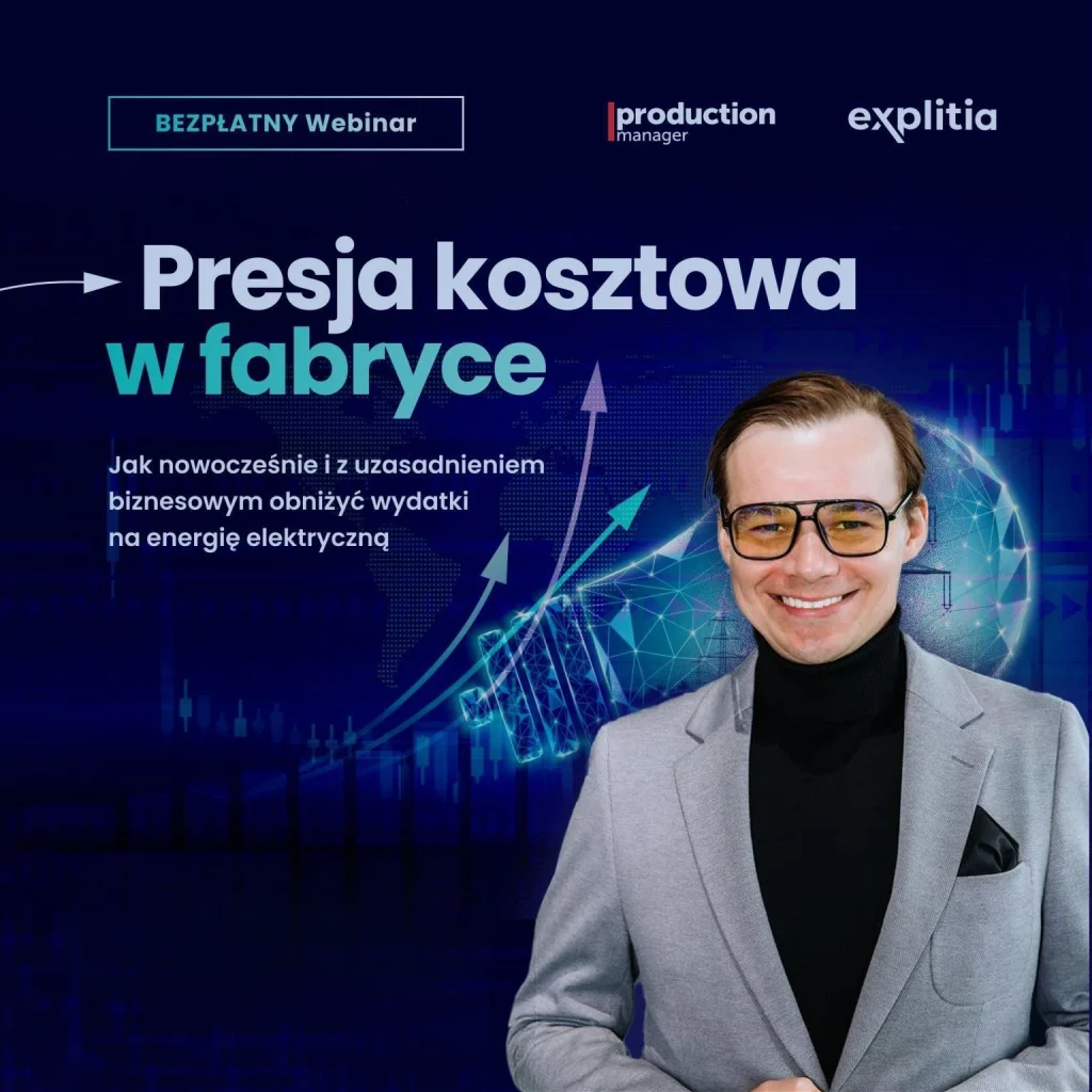 Webinar Production Manager na temat wykorzystania nowoczesnych technologii w tym EMS do zmniejszania kosztów mediów.