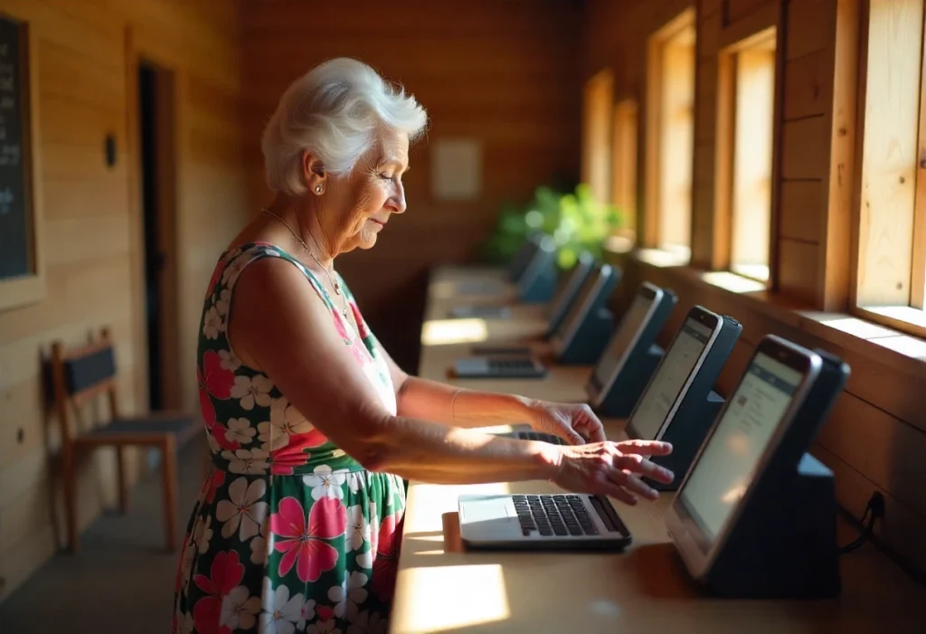 Citizen casting vote in e-voting system
