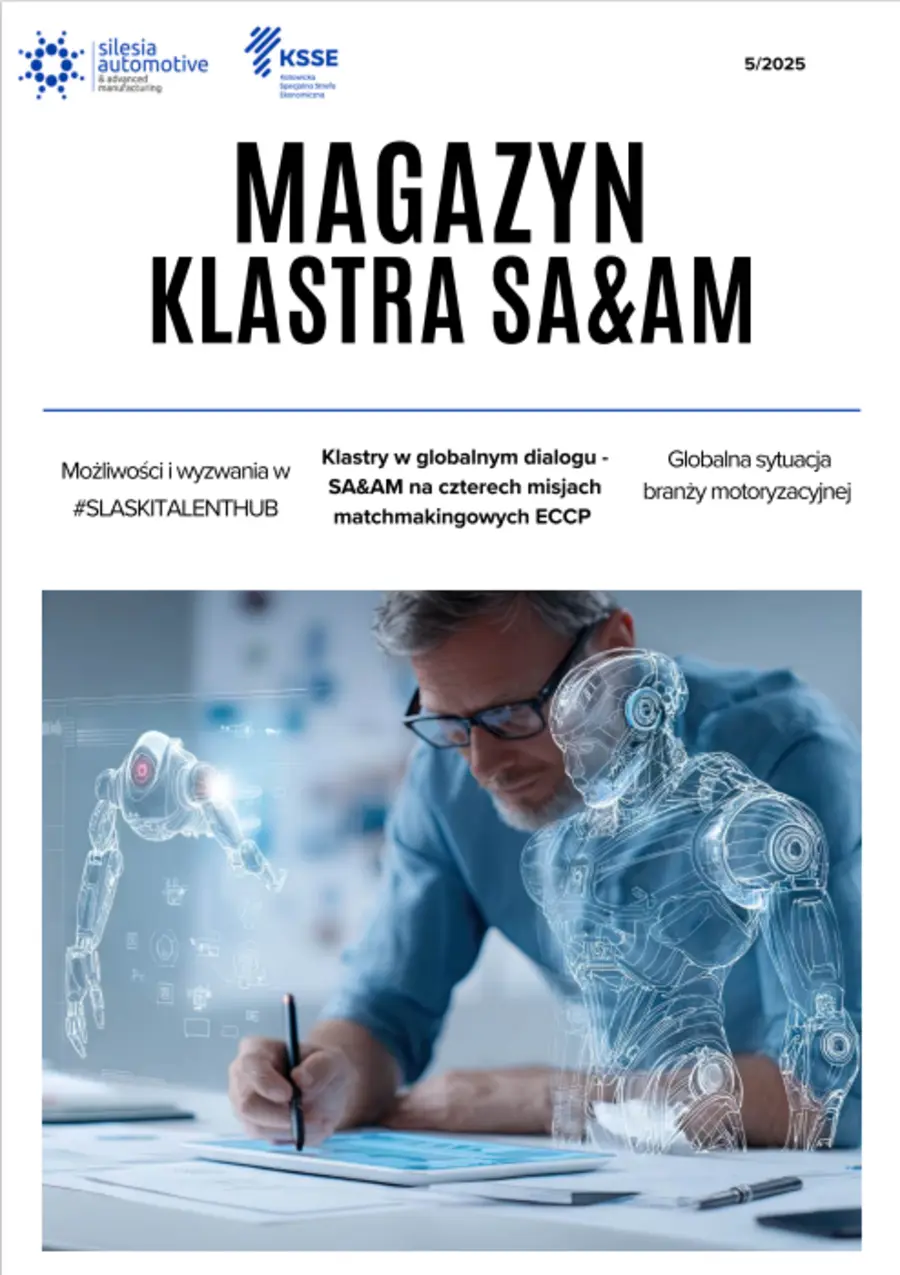 Okładka "Magazynu Klastra SA&AM", w którym jest artykuł Adriana Stelmacha o systemie SCADA