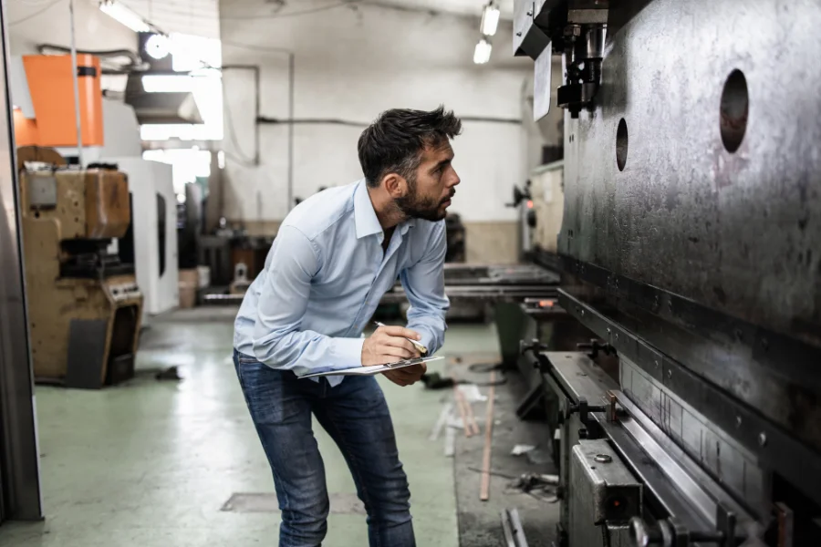 Pre-implementation analysis helps you understand what is actually needed
(a manager checking the condition of a machine)